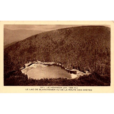 Carte postale ancienne Le Hohneck Lac de Blanchemer vu de la Route des Crêtes Vosges 88
