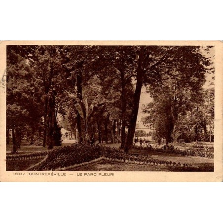 Carte postale ancienne Contrexéville Le Parc Fleuri Vosges 88