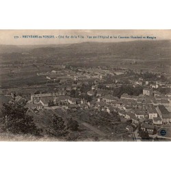 Carte postale ancienne Bruyères en Vosges Hôpital et casernes Humbert et Mangin