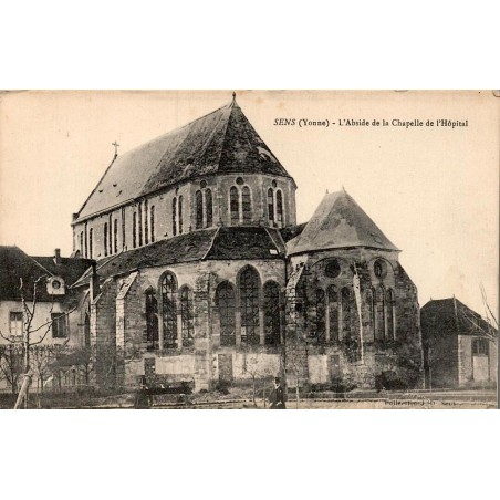 Carte postale ancienne Sens Abside de la Chapelle de l'Hôpital