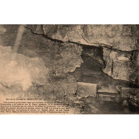 Carte postale ancienne Serrigny Yonne Source et Grotte de Serrigny