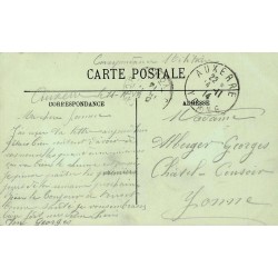 Auxerre Yonne carte postale ancienne La Cathédrale vue du Belvédère Manifacier