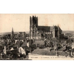 Carte postale ancienne Auxerre Yonne la cathédrale vue du Belvédère Manifacier