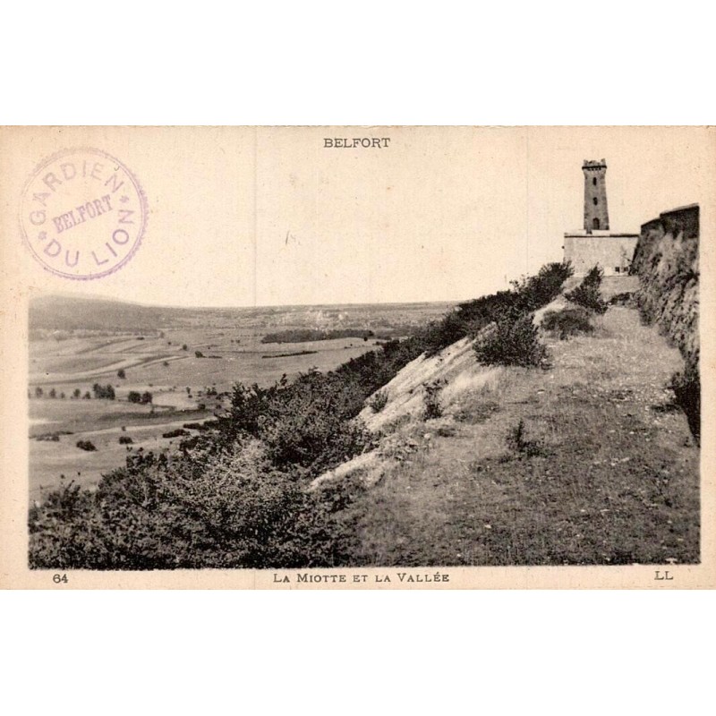 Carte postale ancienne Belfort Territoire de Belfort La Miotte et la Vallée