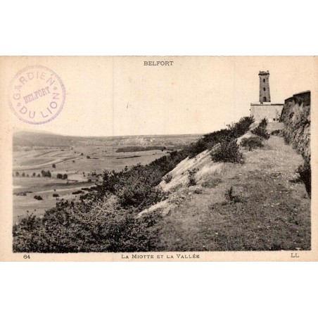 Carte postale ancienne Belfort Territoire de Belfort La Miotte et la Vallée