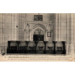 Saint-Sulpice-de-Favières Essonne carte postale ancienne les stalles de l’église