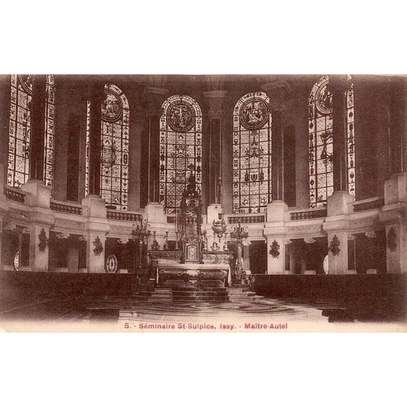 Carte postale ancienne Issy-les-Moulineaux Hauts-de-Seine maître-autel du Séminaire Saint-Sulpice