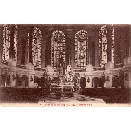 Carte postale ancienne Issy-les-Moulineaux Hauts-de-Seine maître-autel du Séminaire Saint-Sulpice