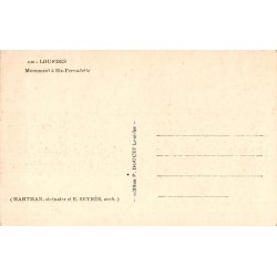 Carte postale ancienne Lourdes – Monument à Sainte Bernadette | CPA religieuse