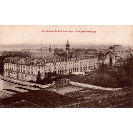 Carte postale ancienne Issy-les-Moulineaux Hauts-de-Seine vue panoramique du Séminaire Saint-Sulpice