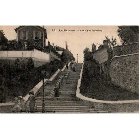 Carte postale ancienne Le Perreux-sur-Marne Val-de-Marne Les Cents Marches