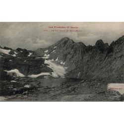 Carte postale ancienne Le Lac glacé du Mont Perdu, paysage de montagne pyrénéenne