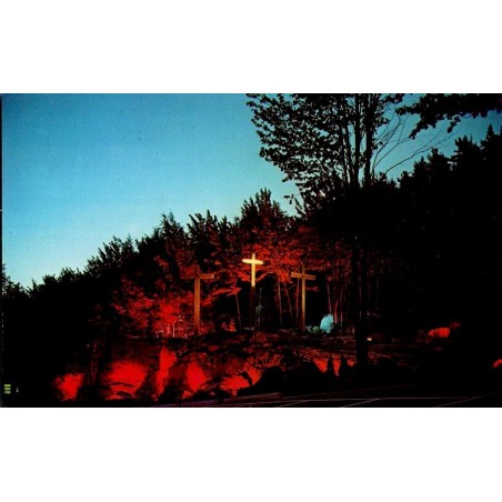 Carte postale ancienne Lourdes – Son et Lumière du Calvaire spectacle religieux