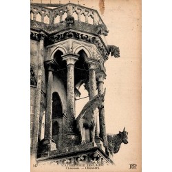 Carte postale ancienne Laon cathédrale Notre-Dame chimères ND Phot Aisne