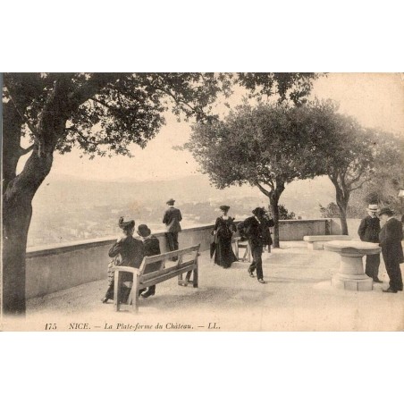 Carte postale ancienne Nice La Plateforme du Château Alpes-Maritimes LL