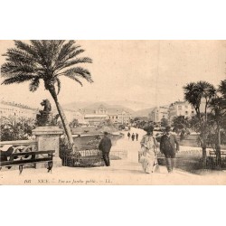 Carte postale ancienne Nice vue au Jardin Public Alpes-Maritimes LL
