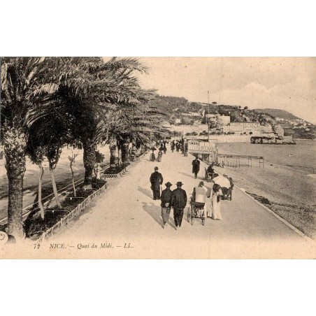 Carte postale ancienne Nice Quai du Midi Alpes-Maritimes LL
