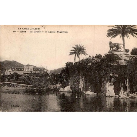 Carte postale ancienne Nice la Grotte et le Casino Municipal Alpes-Maritimes