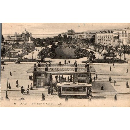 Carte postale ancienne Nice vue prise du Casino Alpes-Maritimes LL