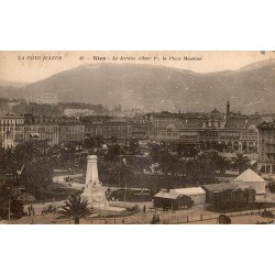 Carte postale ancienne Nice Jardin Albert Ier et Place Masséna Alpes-Maritimes
