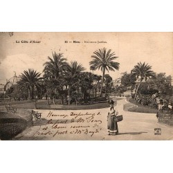 Carte postale ancienne Nice Nouveaux Jardins Alpes-Maritimes
