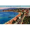 Carte postale ancienne Cannes vue sur la Croisette et le port Alpes-Maritimes