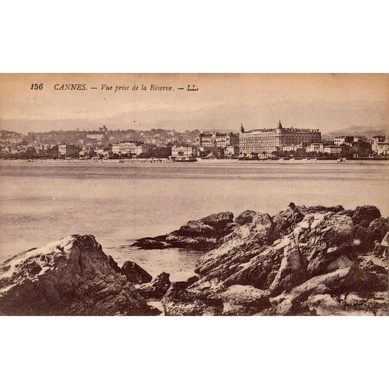 Carte postale ancienne Cannes vue prise de la Réserve Alpes-Maritimes LL