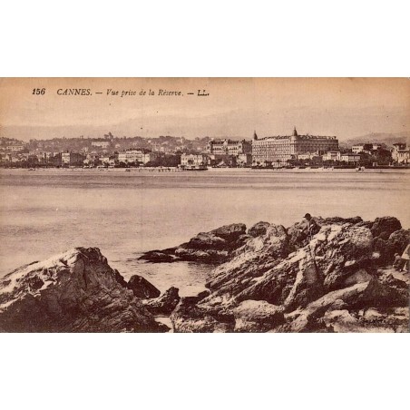 Carte postale ancienne Cannes vue prise de la Réserve Alpes-Maritimes LL