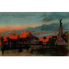 Carte postale ancienne Nice Palais de la Jetée coucher de soleil Alpes-Maritimes
