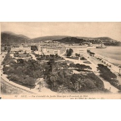 Carte postale ancienne Nice vue du Jardin Municipal et Promenade du Midi prise de l’Hôtel des Anglais Alpes-Maritimes LL