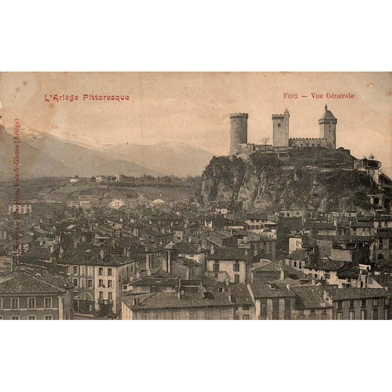 Carte postale ancienne Foix vue générale Ariège