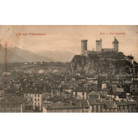 Carte postale ancienne Foix vue générale Ariège
