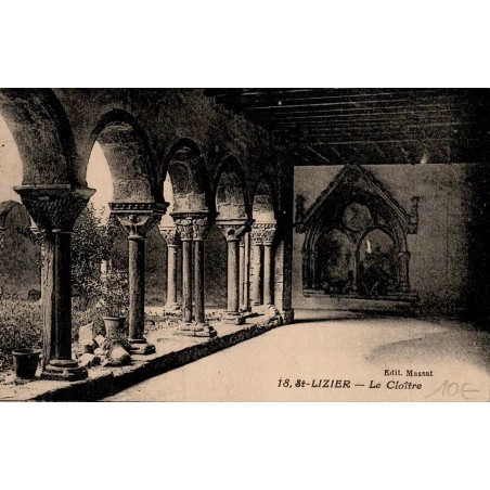 Carte postale ancienne Saint-Lizier le cloître Ariège