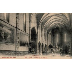 Carte postale ancienne Foix intérieur de l’église Ariège