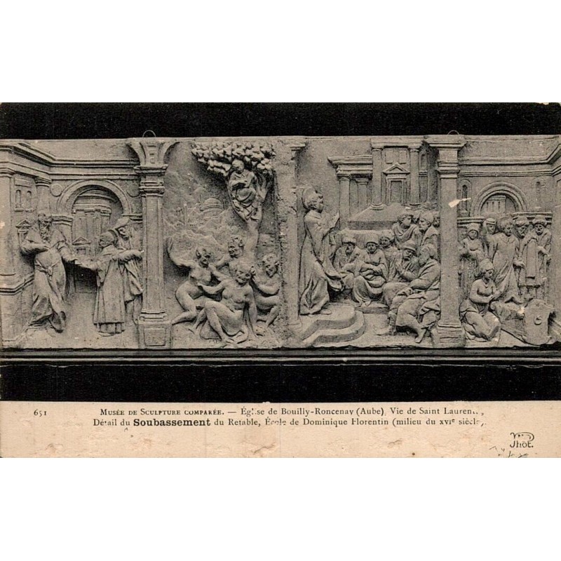 Carte postale ancienne Musée de Sculpture Comparée église de Bouilly Roncenay Aube