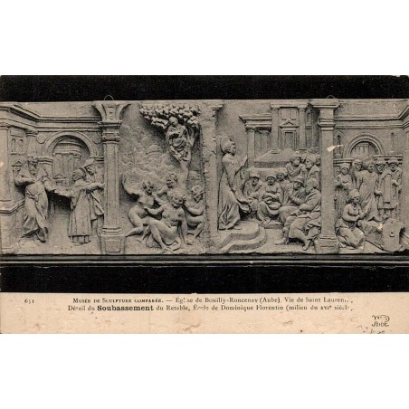 Carte postale ancienne Musée de Sculpture Comparée église de Bouilly Roncenay Aube