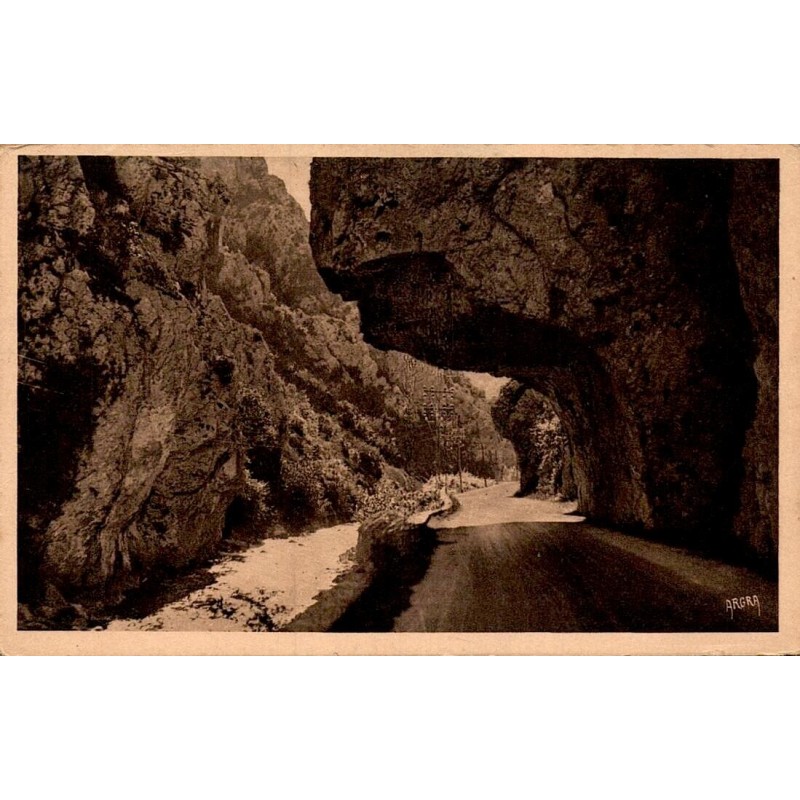 Carte postale ancienne vallée de l’Aude défilé de Pierre-Lys