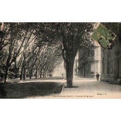 Carte postale ancienne Narbonne Avenue de la Gare Aude