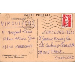 Carcassonne Aude Défenses du Château L’Échauguette Carte Postale Ancienne