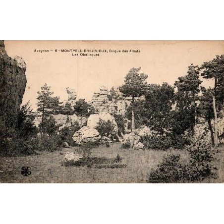 Carte postale ancienne Montpellier-le-Vieux cirque des Amats Aveyron