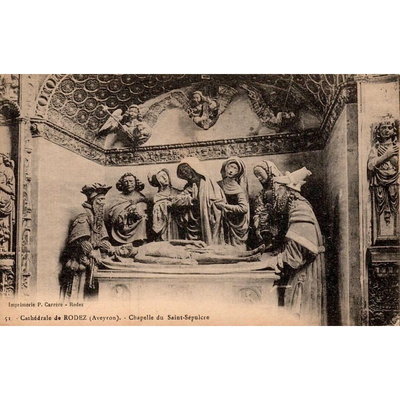 Carte postale ancienne Rodez chapelle du Saint-Sépulcre Aveyron