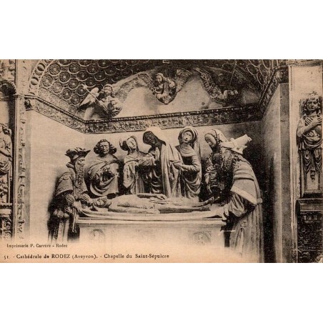 Carte postale ancienne Rodez chapelle du Saint-Sépulcre Aveyron