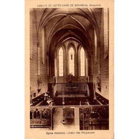 Carte postale ancienne abbaye Notre-Dame de Bonneval Aveyron