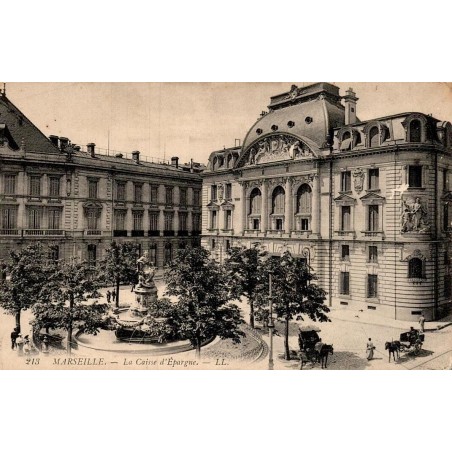 Carte postale ancienne Marseille La Caisse d’Épargne LL