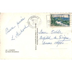 Carte postale ancienne Lourdes – La Grotte Miraculeuse | CPA religieuse