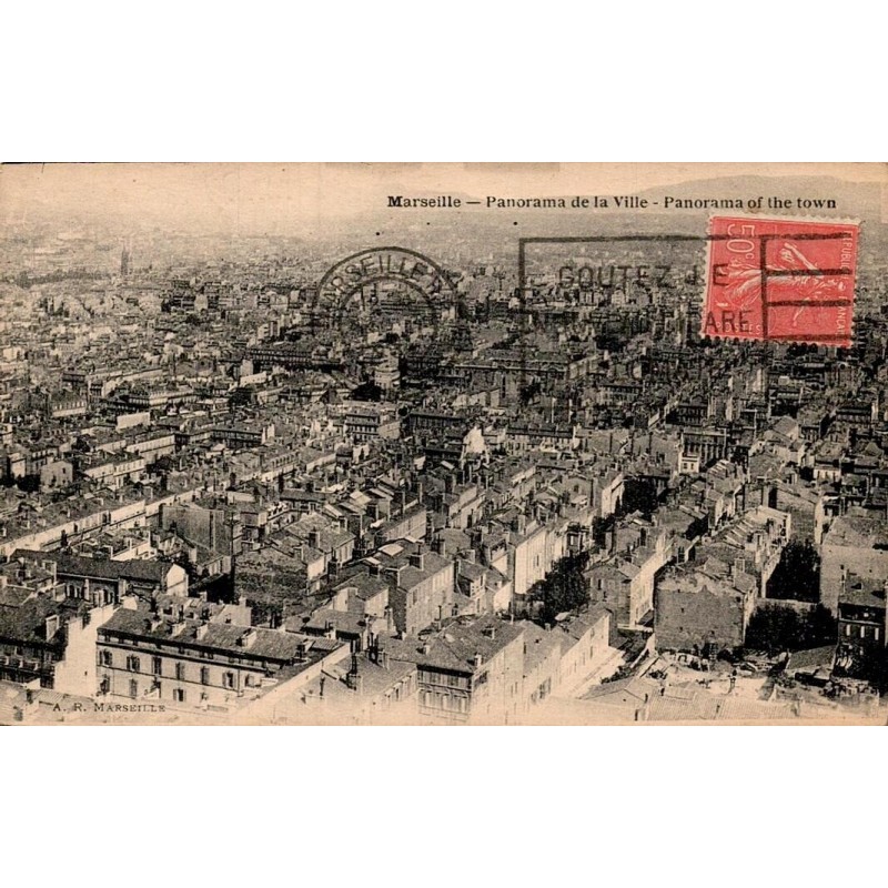 Carte postale ancienne Marseille panorama de la ville