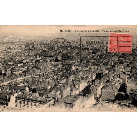 Carte postale ancienne Marseille panorama de la ville