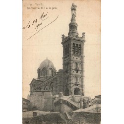 Carte postale ancienne Marseille Sanctuaire Notre-Dame-de-la-Garde