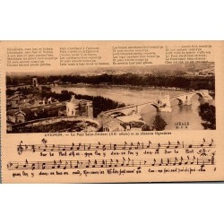 Carte postale ancienne Avignon Pont Saint-Bénézet chanson légendaire