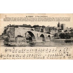Carte postale ancienne Avignon Pont Saint-Bénézet Vaucluse